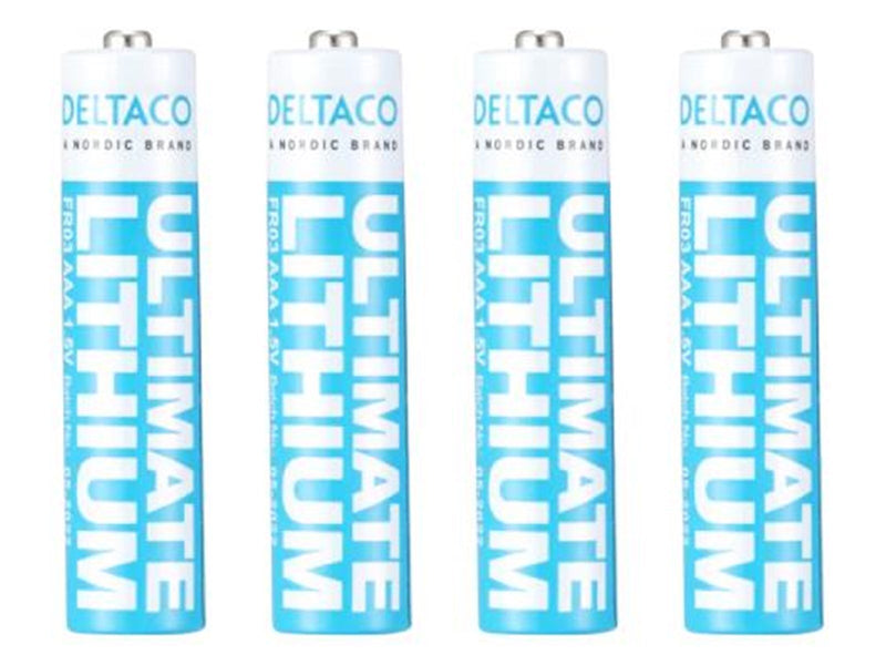 Deltaco Ultimate Lithium Batteries LR03/AAA - 4-pack