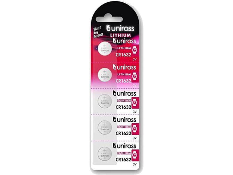 UNiROSS Lithium Button CR1632 - 5-pack