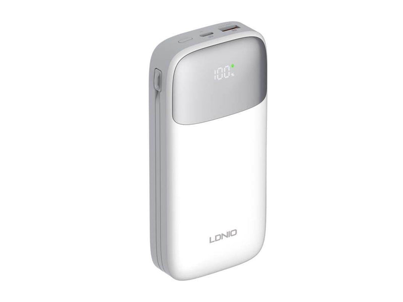 LDNIO PQ20 Powerbank 22.5W 20000mAh USB-C lightning (white) Powerbank (Akku) - Weiß - 20000 mAh