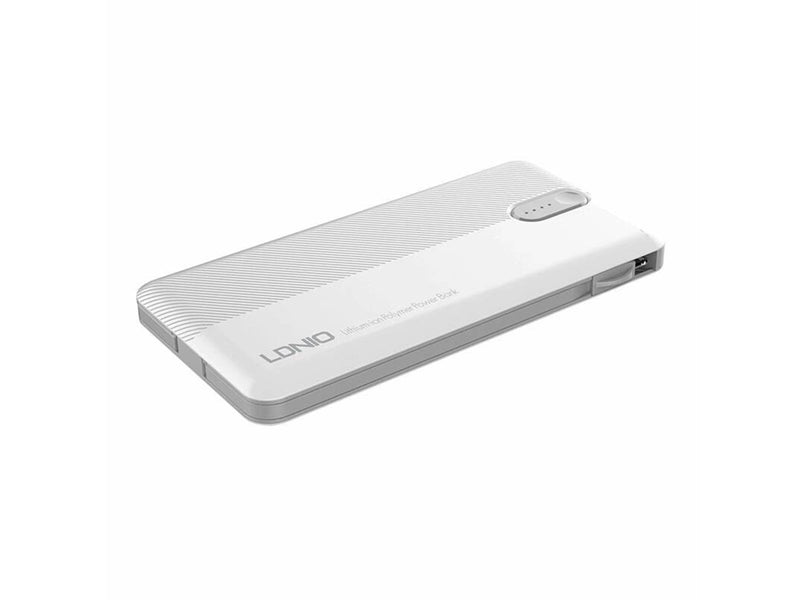 LDNIO PL1013 powerbank 10000mAh + 3-in-1 cable (white) Powerbank (Akku) - Weiß - 10000 mAh
