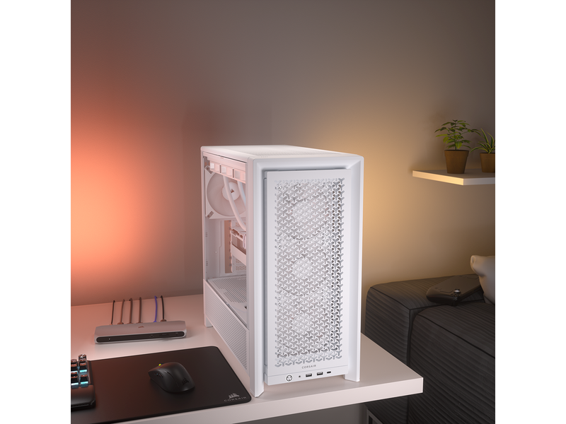 Corsair FRAME 4000D RS (3 white fans) - Gehäuse - Miditower - Weiß