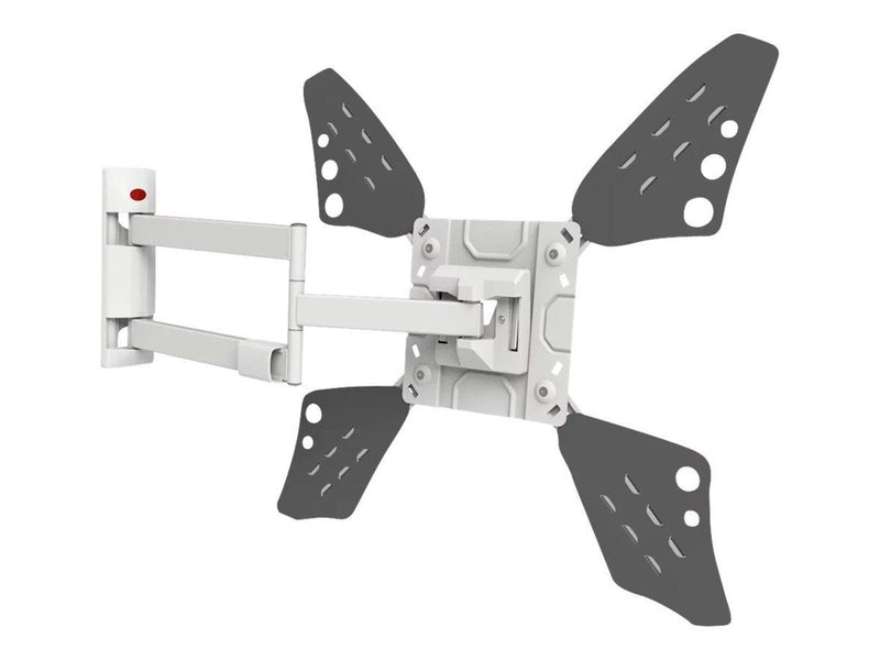Barkan 3400LW bracket - full-motion - for TV - white metallic black 40 kg 70" Up to 600 x 400 mm