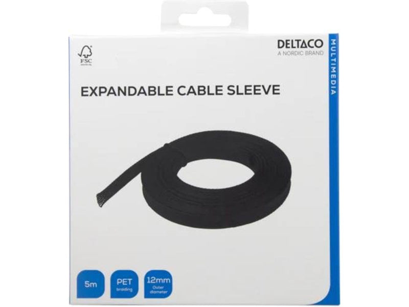 Deltaco Nylon Net Cable Tube - 5 m