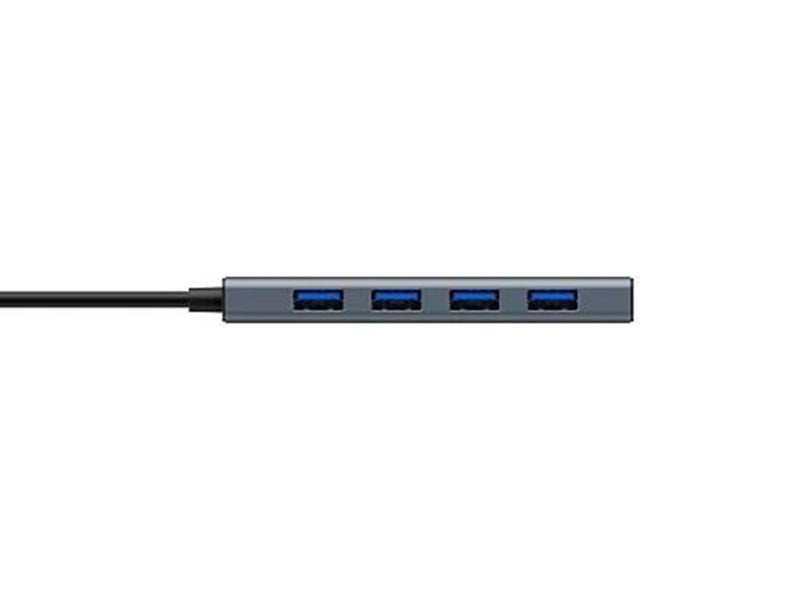 Deltaco USB-A hub - 4x USB-A Female USB-Hubs - USB 3.0 - 4 - silber