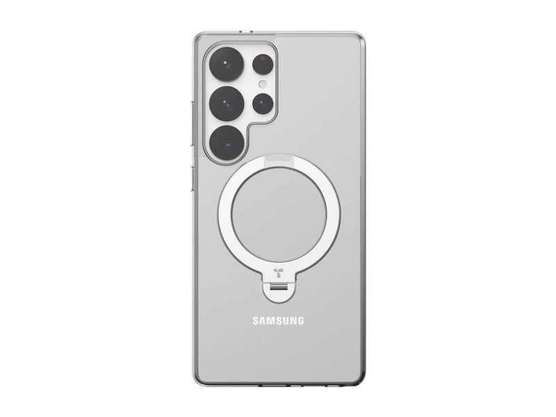 Torras Ostand Spin Series phone case for Samsung S25 Ultra (transparent)