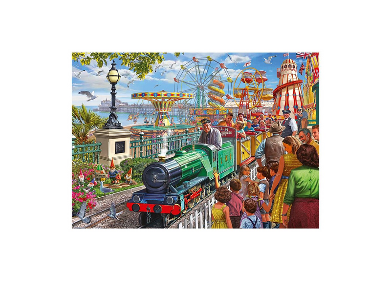 Jumbo Falcon Jigsaw Puzzle - Fun at the Seaside 1000pcs. Boden