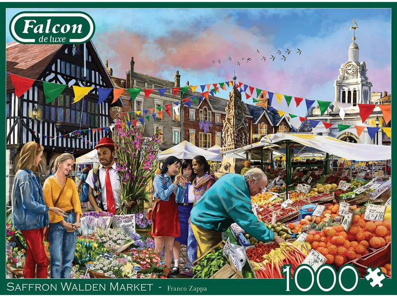 Jumbo Falcon Jigsaw Puzzle - Saffron Walden Market 1000pcs. Boden
