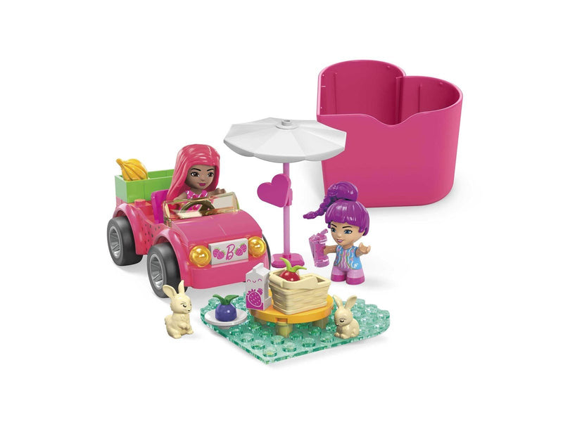 MEGA Barbie Colour Reveal Convertible Road Trip Building Toy Car With 2 Dolls