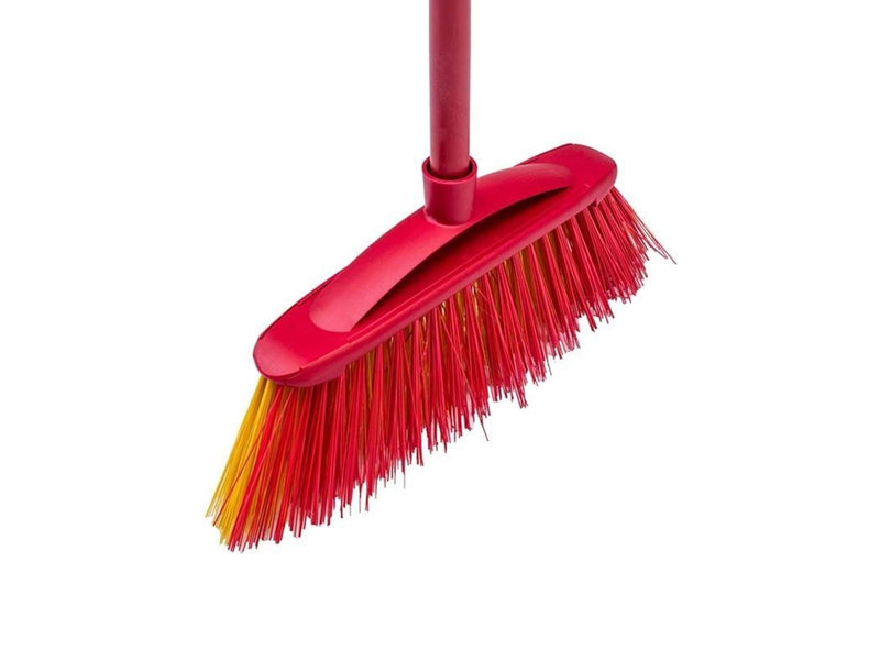 Vileda Broom 2in1 Garden Outdoor (red/yellow)