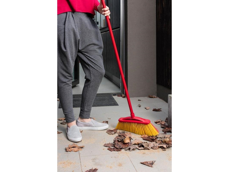 Vileda Broom 2in1 Garden Outdoor (red/yellow)