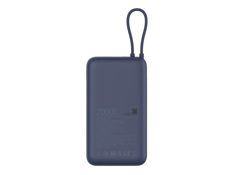 Xiaomi 33W (Integrated Cable) Powerbank (Akku) - Blau - 20000 mAh