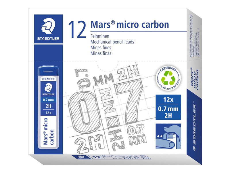 Staedtler Mech.pen.lead Mars micro0.7 2H 12 x 12 pcs