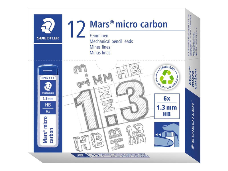 Staedtler Mech.pen.lead Mars micro 1.3 HB 12 x 6 pcs
