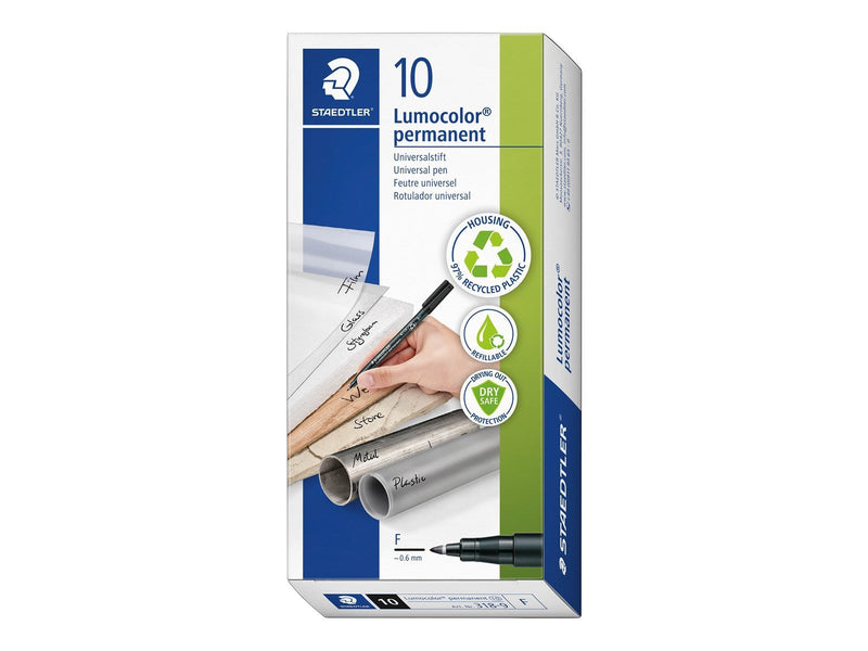 Staedtler Universal pen Lumocolor perm.10 pcs.F blac