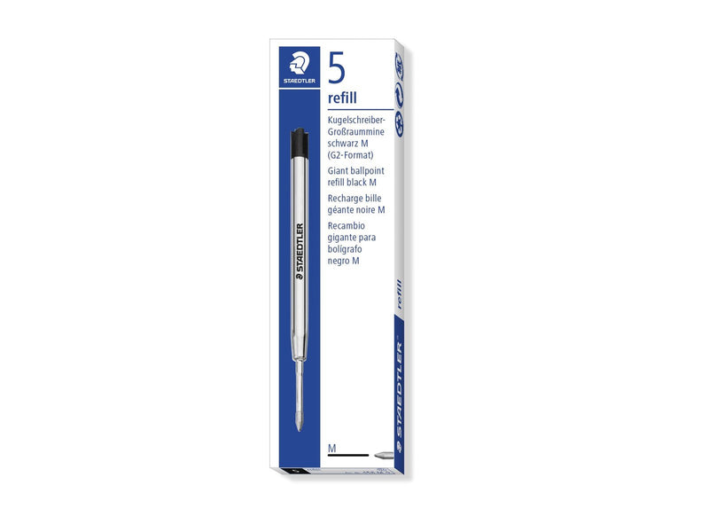 Staedtler Ballpoint refill 5 pcs G2 format black M