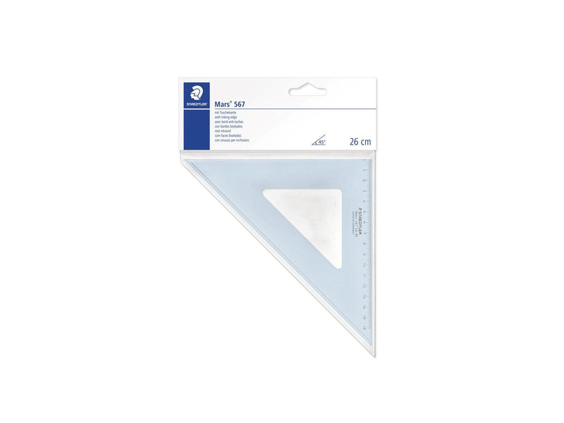 Staedtler Set square 26cm 45/45deg.trans.Blue