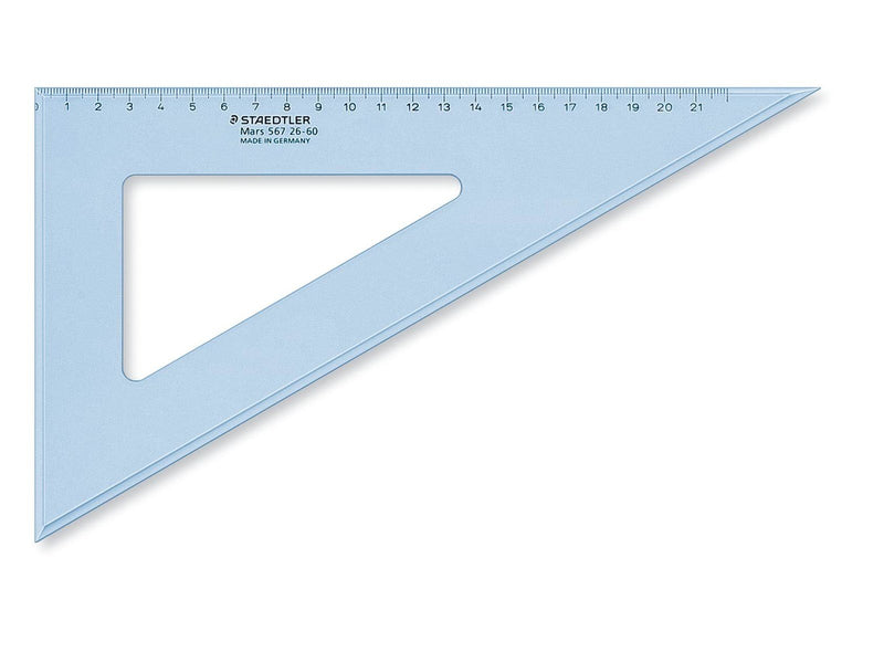 Staedtler Set square 26cm 60/30deg.trans.Blue