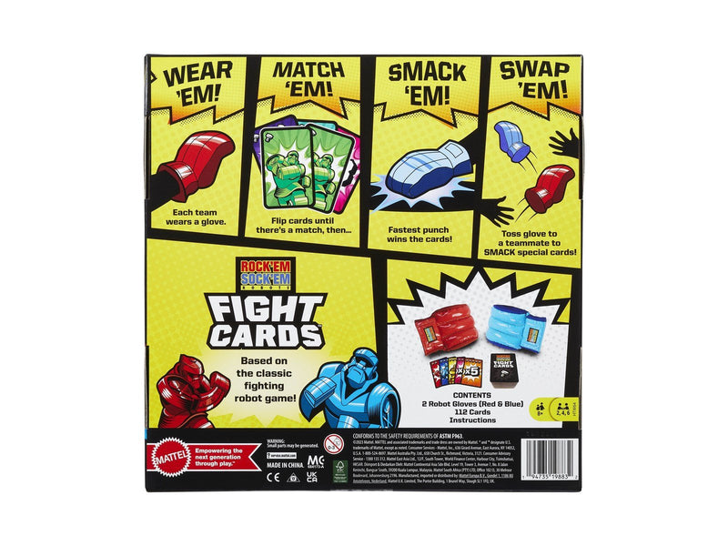 Mattel Games Rock ‘Em Sock ‘Em Robots Fight Cards