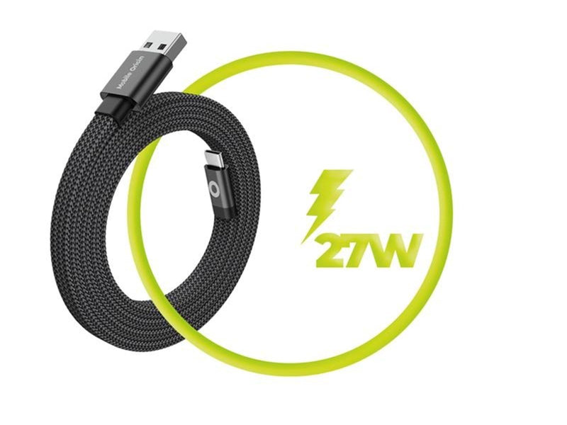 Mobile Origin Magnetic Flat Patented Original Cable USB-A to USB-C - 1m - Black