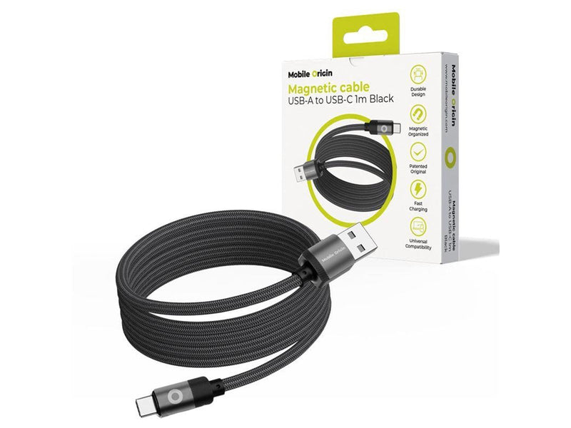 Mobile Origin Magnetic Patented Original Cable USB-A to USB-C - 1m - Black