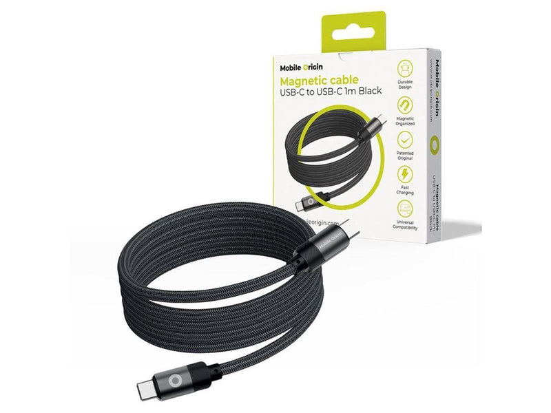 Mobile Origin Magnetic Patented Original Cable USB-C to USB-C - 1m - Black