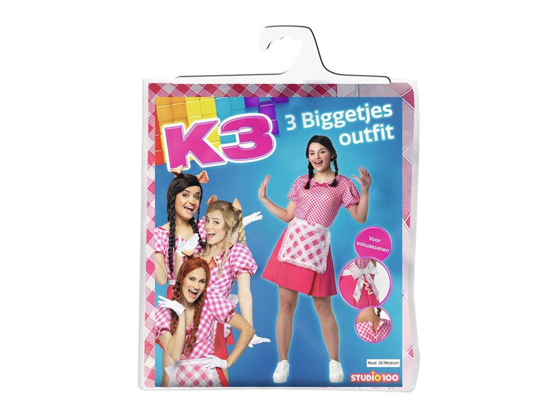 Studio 100 - K3 Fancy Dress for Adults - 3 piglets size 38