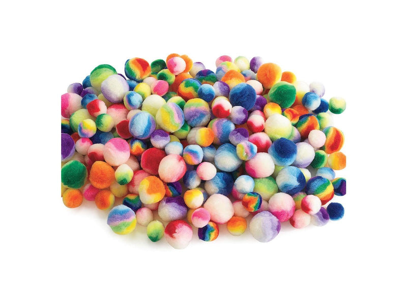 Colorations - Rainbow Striped Pom Poms 180pcs.