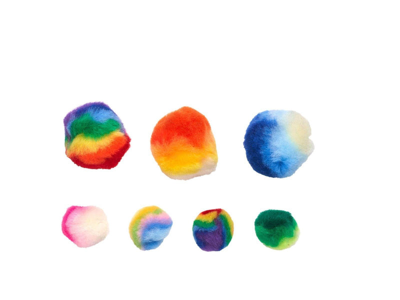 Colorations - Rainbow Striped Pom Poms 180pcs.