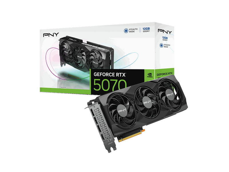 PNY GeForce RTX 5070 Triple Fan - 12GB GDDR7 RAM - Grafikkarte