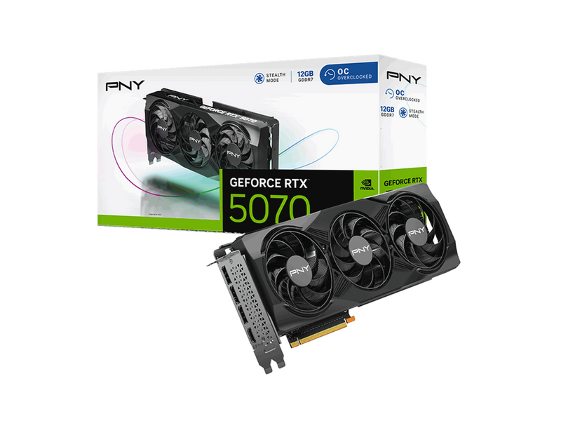 PNY GeForce RTX 5070 Triple Fan - 12GB GDDR7 RAM - Grafikkarte
