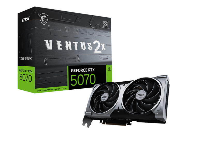 MSI GeForce RTX 5070 VENTUS 2X OC - 12GB GDDR7 RAM - Grafikkarte