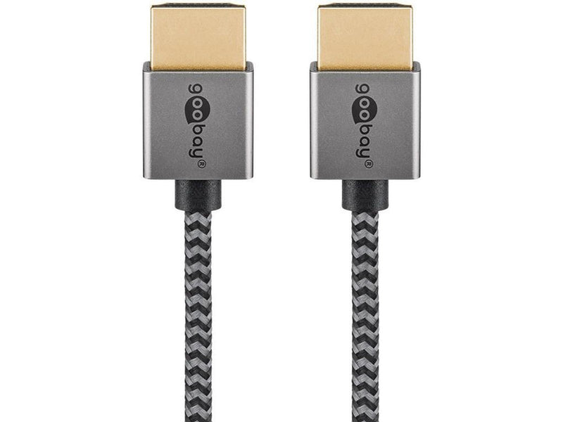 Pro HDMI 2.0 sleeved - Display Kabel - 0.5m - Grau