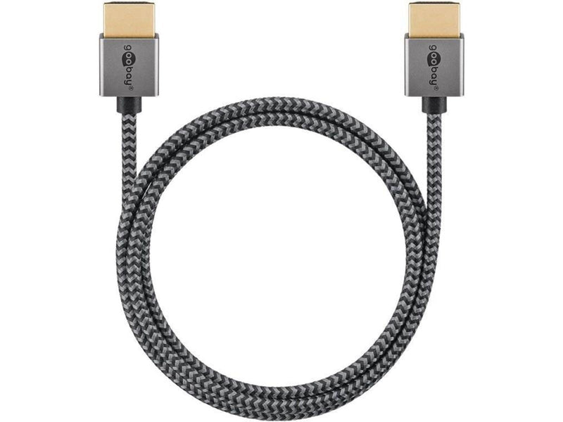 Pro HDMI 2.0 sleeved - Display Kabel - 0.5m - Grau