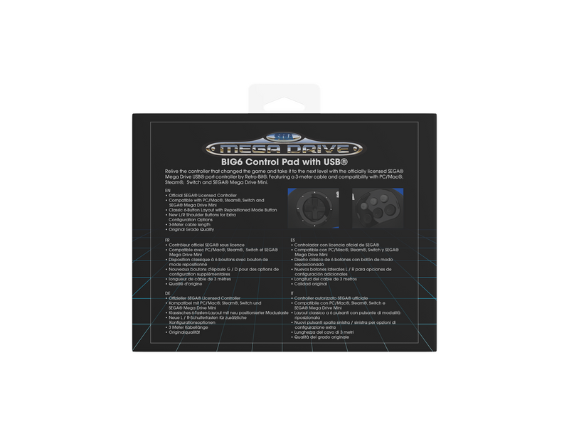 Retro-Bit BIG6 - Wired Controller - macOS