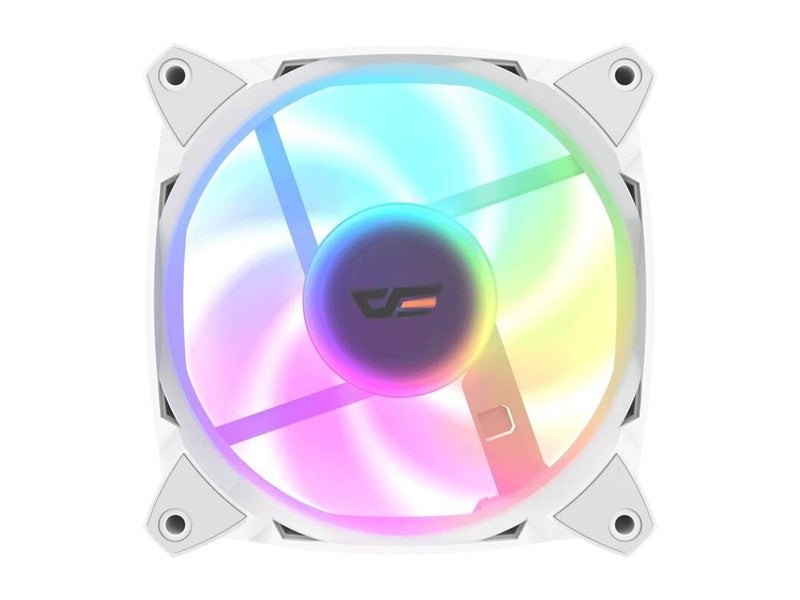Darkflash GR30 Cooling Fan (White) - Gehäuselüfter - 120mm - Weiß mit RGB-Beleuchtung - 26 dBA