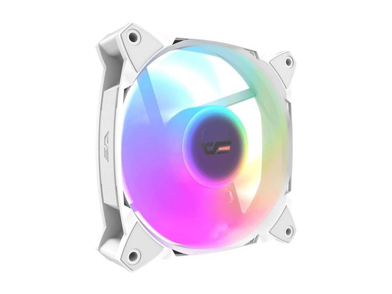 Darkflash GR30 Cooling Fan (White) - Gehäuselüfter - 120mm - Weiß mit RGB-Beleuchtung - 26 dBA