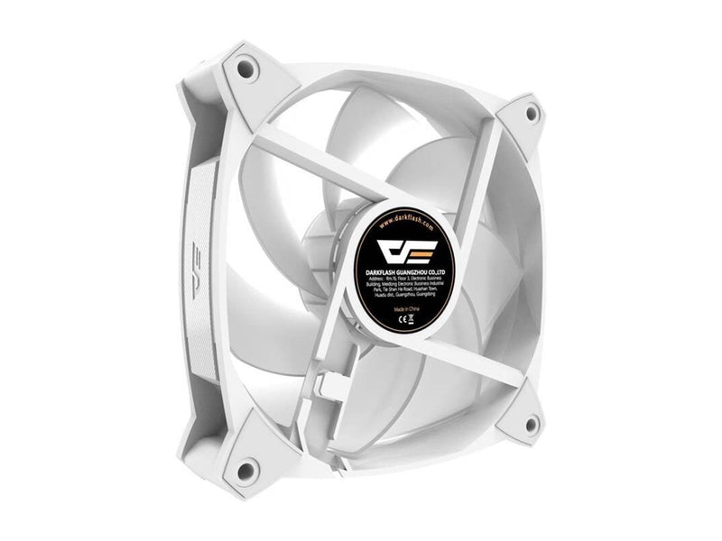 Darkflash GR30 Cooling Fan (White) - Gehäuselüfter - 120mm - Weiß mit RGB-Beleuchtung - 26 dBA