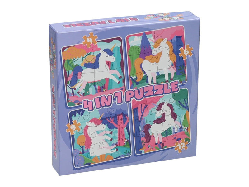 Wins Holland Jigsaw puzzle 4in1 - Forest animals 12 pcs. Boden
