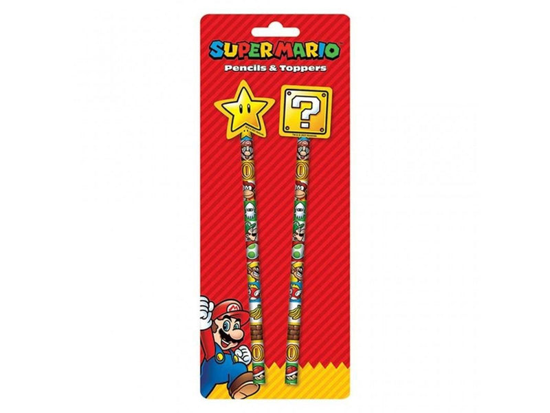 Pyramid Super Mario Pencil & Topper Set (2-Pack)