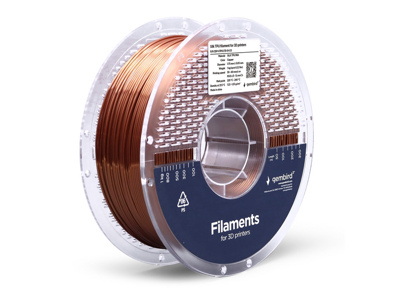 Gembird Silk TPU filament copper 1.75 mm 1 kg
