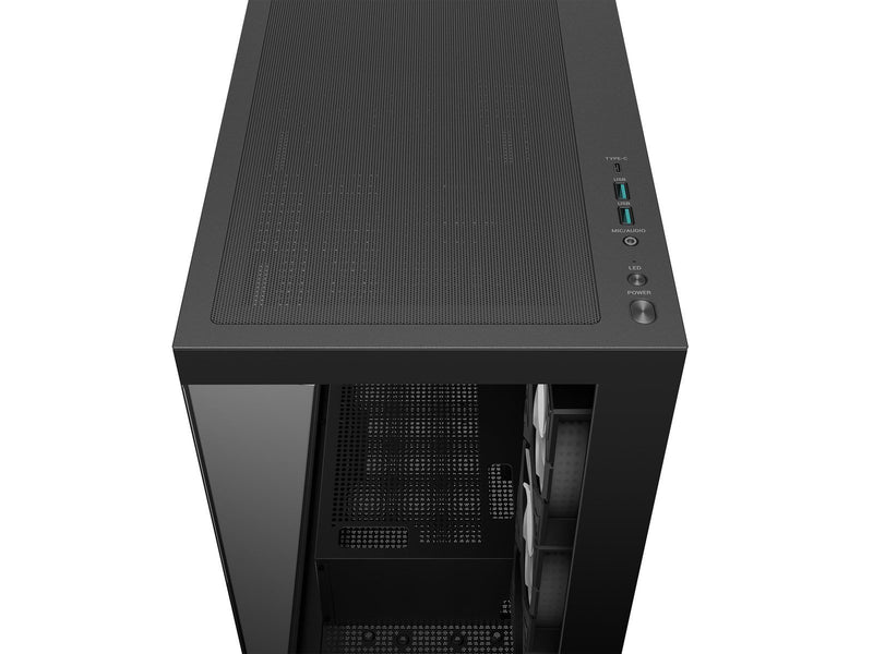 DeepCool Midi CG580 - 4F - Black - Gehäuse - Desktop - Schwarz