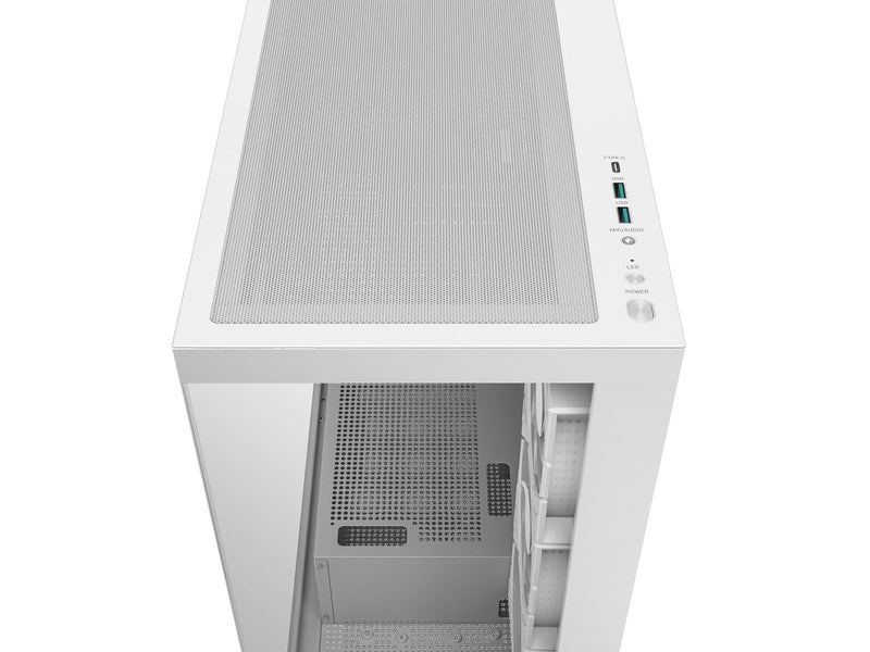 DeepCool Midi CG580 - 4F - White - Gehäuse - Desktop - Weiß