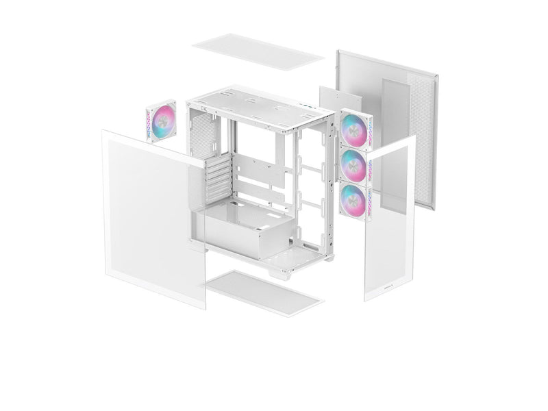 DeepCool Midi CG580 - 4F - White - Gehäuse - Desktop - Weiß