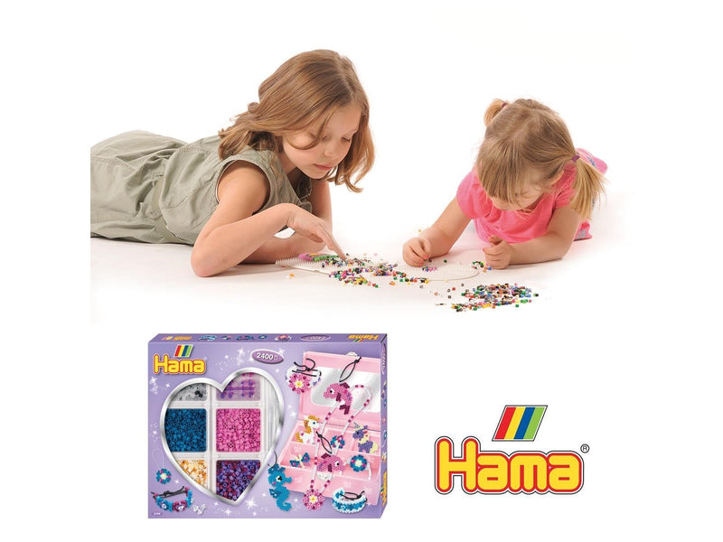 Hama Midi Bead Set Jewelry Making Purple 2400 pcs