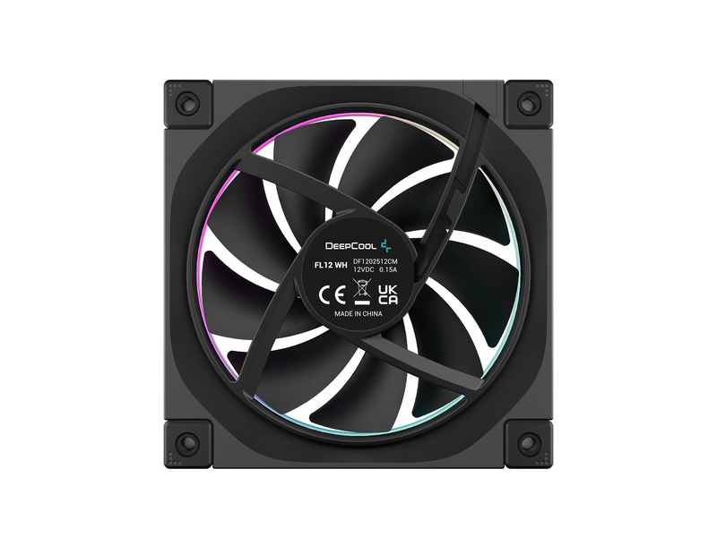 DeepCool FL12 3in1 (3-Pack) - Gehäuselüfter - 120mm - Schwarz mit RGB LED - 32 dBA