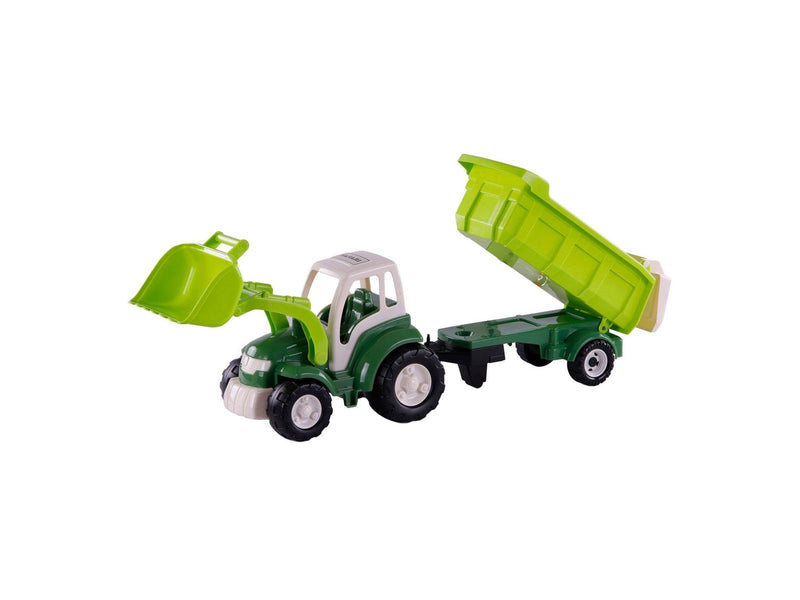 Cavallino Toys - Cavallino XL Tractor Green with Tipper Trailer 86.5cm