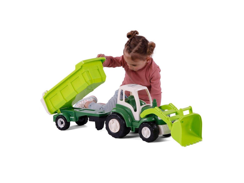 Cavallino Toys - Cavallino XL Tractor Green with Tipper Trailer 86.5cm