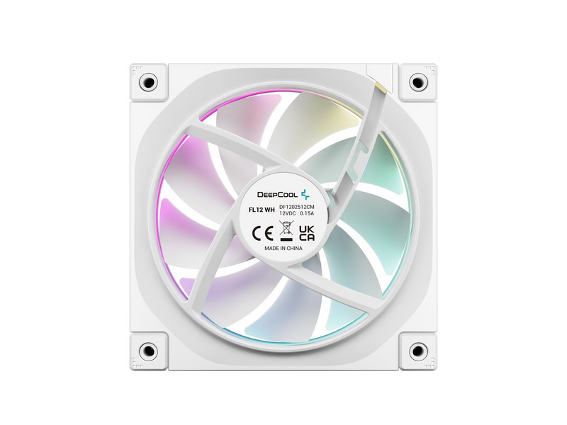 DeepCool FL12 3in1 White (3-Pack) - Gehäuselüfter - 120mm - Weiß mit RGB-Beleuchtung - 32 dBA