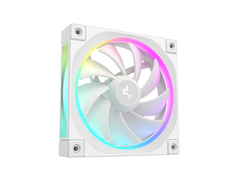 DeepCool FL12 3in1 White (3-Pack) - Gehäuselüfter - 120mm - Weiß mit RGB-Beleuchtung - 32 dBA