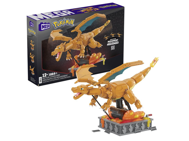MEGA Pokémon Charizard Building Kit With Motion